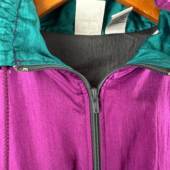 Vintage 90s Style Nylon Zip Jogger - Picture 2 of 12